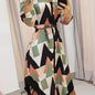Elegant Summer High Waist Fashion Ditsy Floral Print Dress; Slim Temperament Maxi Dresses; Women's Clothing New Era Fashion LLc