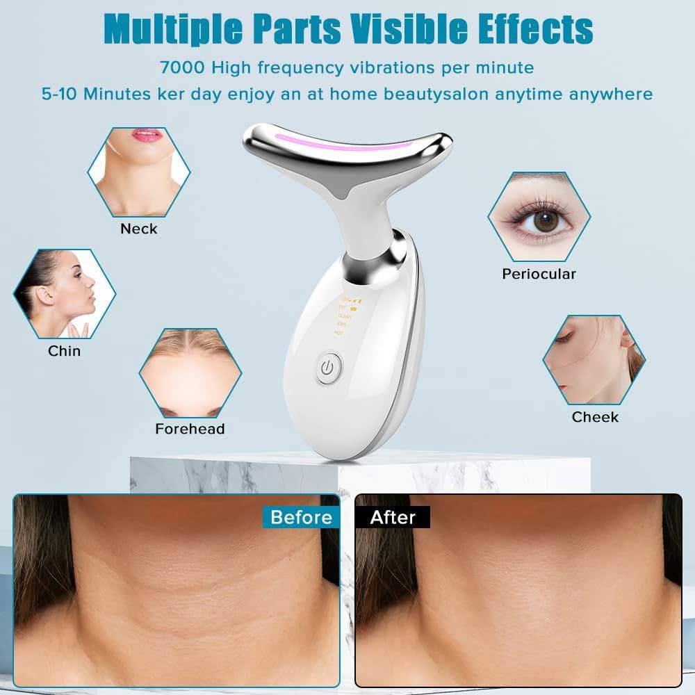 Neck Face Massager Face Sculpting Tool 3 Colour Modes and Vibration for Facial Massager for Double Chin New Era Fashion LLc