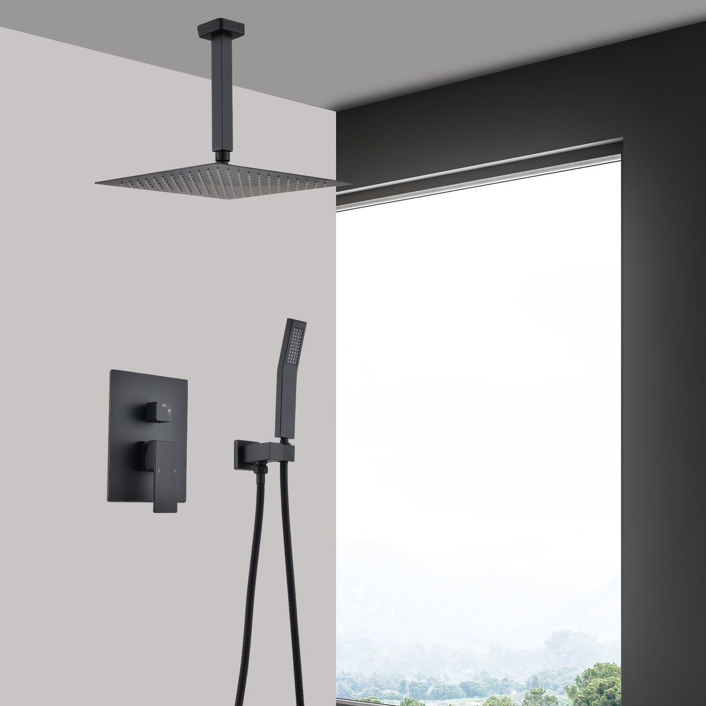 Ceiling Mounted Shower System Combo Set with Handheld and 16"Shower head New Era Fashion LLc