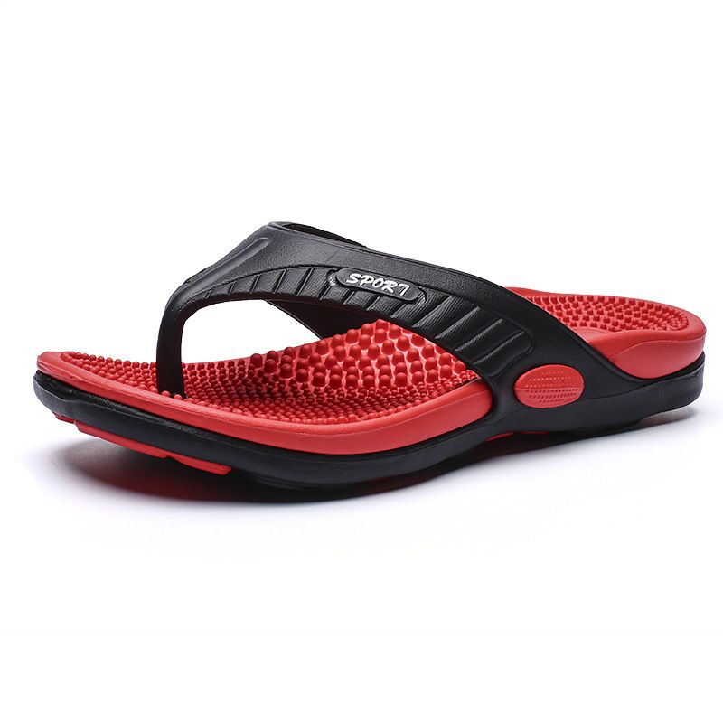 Men's flip-flops; breathable beach shoes; massage soles; men's sandals New Era Fashion LLc