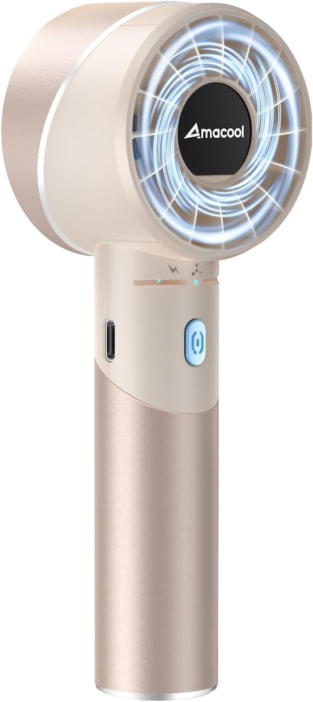 Portable Handheld Turbo Fan, Mothers Day Gifts for Mom Her Women Girl, Cool Metal Body, Rechargeable Battery Personal Fan, Mini Pocket Fans for Camping Outdoor Travel Cruise Makeup Essentials New Era Fashion LLc