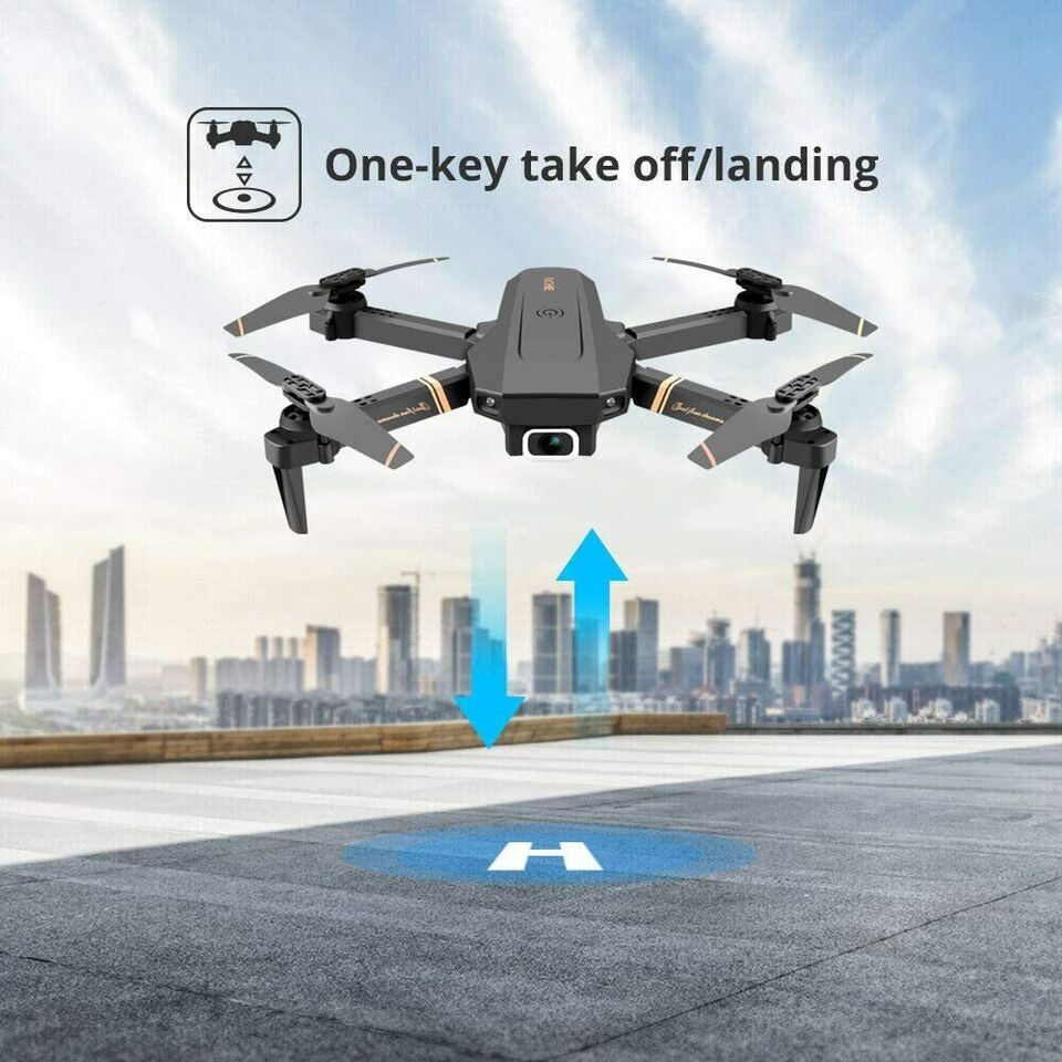 4DRC V4 Drone with 1080P HD Camera for Adults and Kids, Foldable Quadcopter with Wide Angle FPV Live Video, Trajectory Flight, App Control,Optical Flow, Altitude Hold and 2 Modular Batteries New Era Fashion LLc