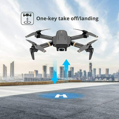 4DRC V4 Drone with 1080P HD Camera for Adults and Kids, Foldable Quadcopter with Wide Angle FPV Live Video, Trajectory Flight, App Control,Optical Flow, Altitude Hold and 2 Modular Batteries New Era Fashion LLc