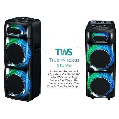 IQ Sound TorusFLEX 2x10-Inch Portable Bluetooth DJ Speaker New Era Fashion LLc