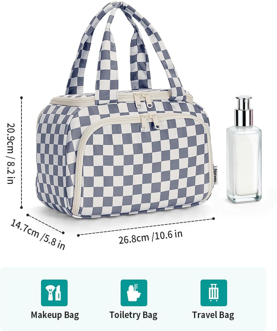 Large Travel Toiletry Bag for Traveling Women, Wide-open Travel Bag for Toiletries, Cosmetic Make Up Makeup Bag Organizer with Wet Pocket, Shower Skincare Bag New Era Fashion LLc