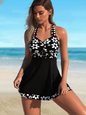 Plus Size Women's Printed Tankini, Two-Piece Vest Style Bikini with Boyshorts, European & American Cross-border Swimwear New Era Fashion LLc