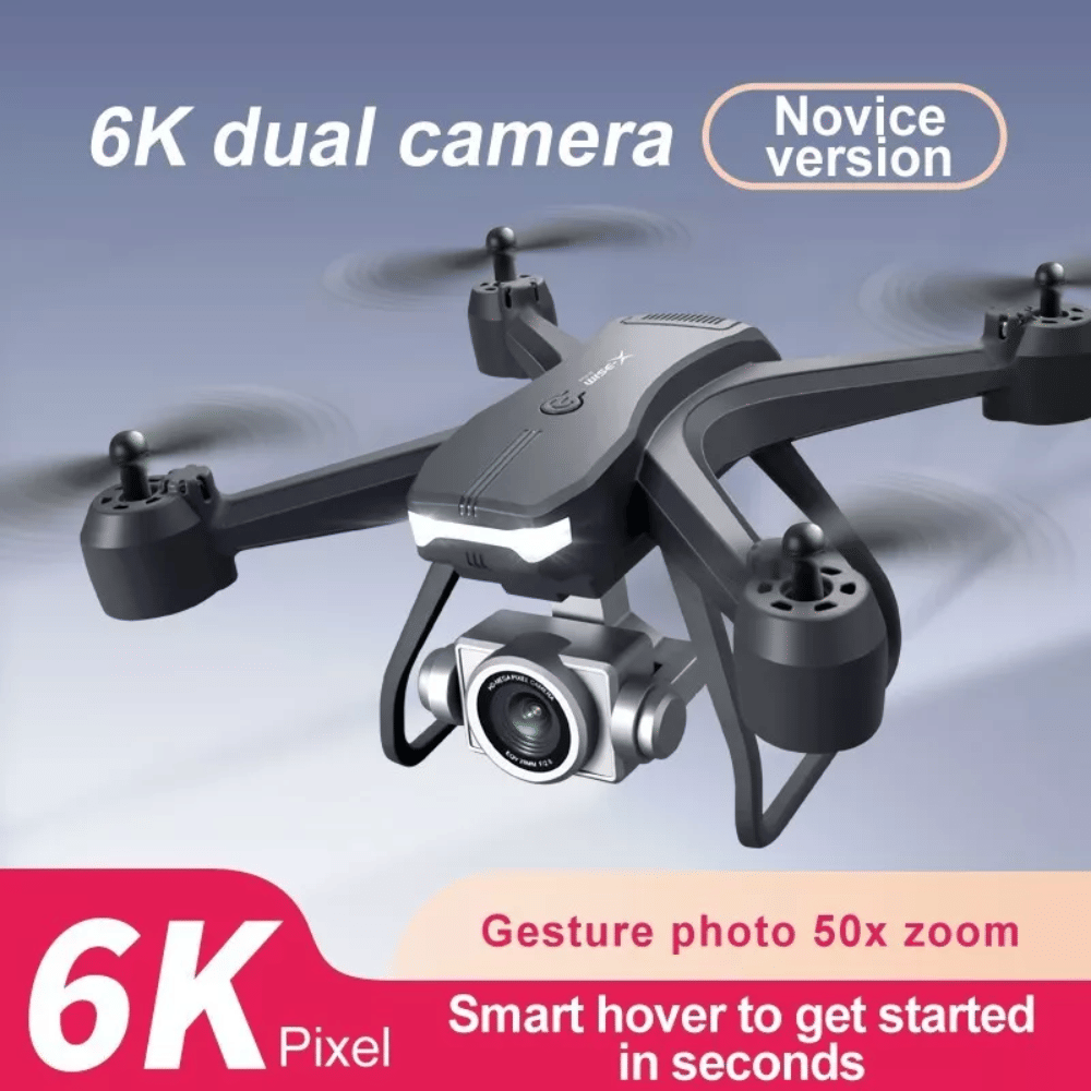 2026 Professional Drone 6K HD Dual Camera Wifi FPV Portable RC Quadcopter 2 BATTERY,Drones suitable for adults/beginners.Logistics is randomly sent by UPS/UNI/USPS/.GOFO New Era Fashion LLc