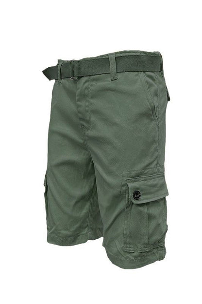Weiv Mens Belted Cargo Shorts with Belt New Era Fashion LLc