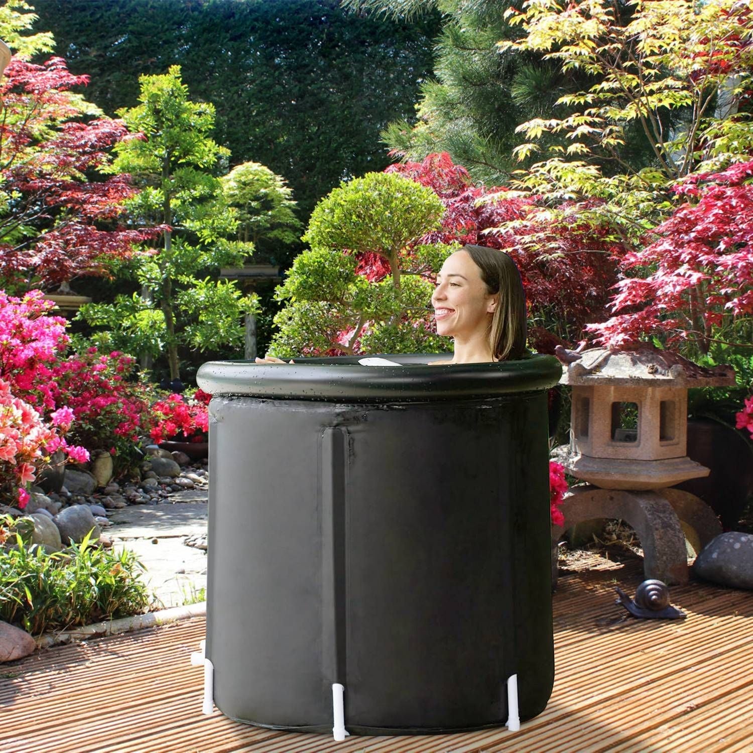 Portable Ice Bath Tub 97Gallon (370L), Portable Insulated Ice Bath Tub for Athletes Recovery, Easy Setup Ice Bathtub for Home Gym CampingCold Plunge Therapy Tub with 5-Layers Insulation, Large Ice Bat New Era Fashion LLc