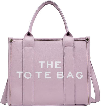 Roecytu PU Tote Bag for Women Simple Large-capacity Tote Bag Crossbody Tote Bag Messenger bag Handbag Zipper Fashion Tote Bag New Era Fashion LLc