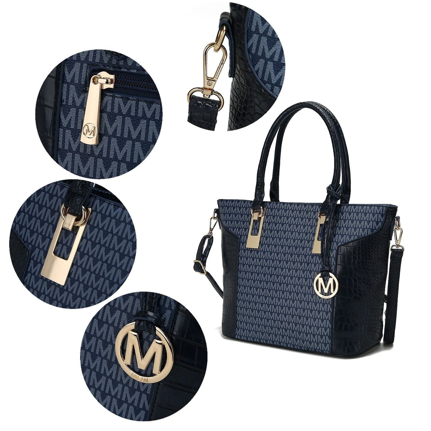 MKF Collection Shonda 3PC Tote with Cosmetic Pouch & Wristlet by Mia k New Era Fashion LLc