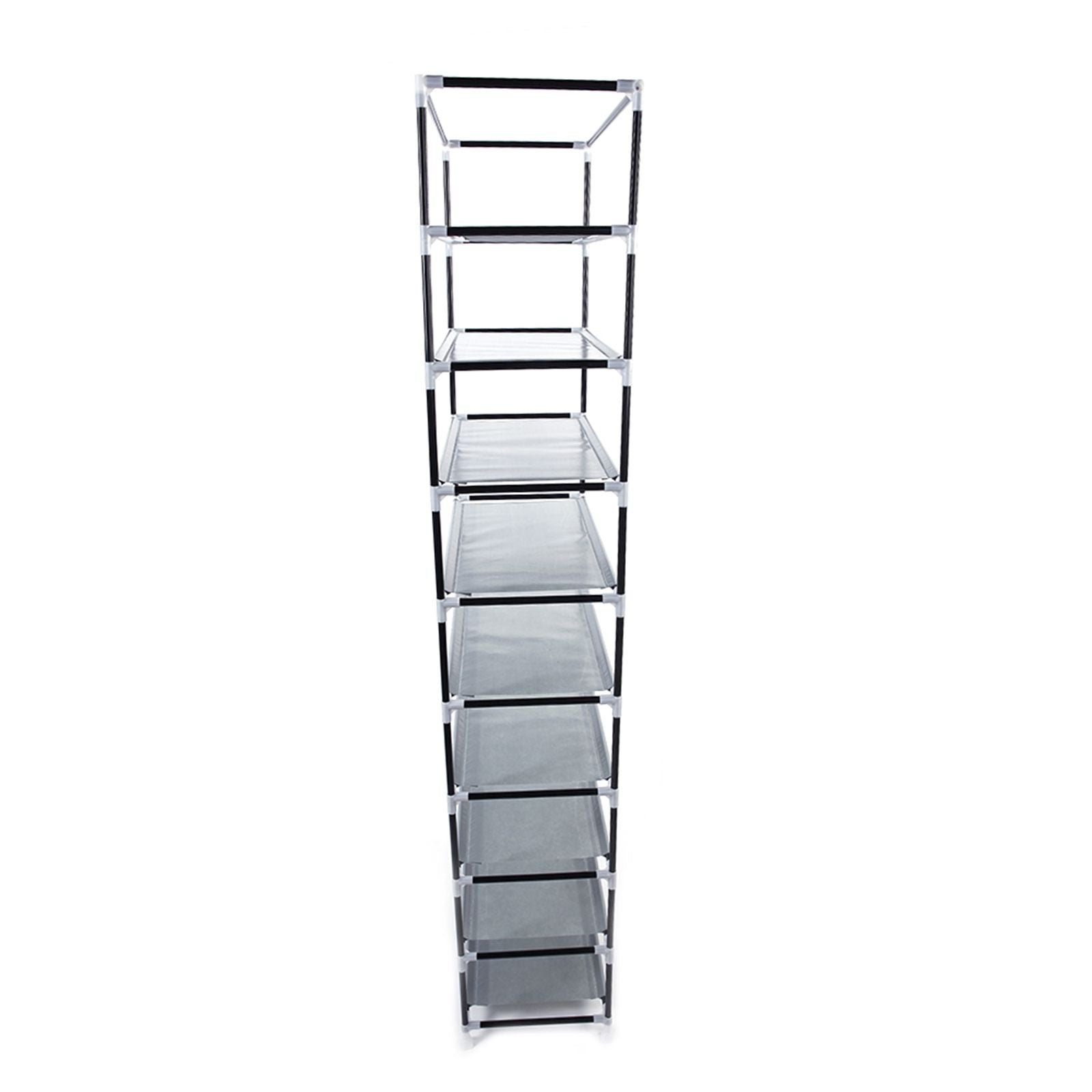 Room-saving 10-Layers 9 Lattices Non-woven Fabric Shoe Rack Black New Era Fashion LLc