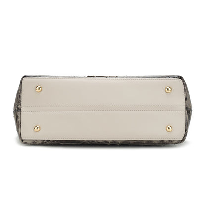 MKF Collection Phoebe Faux Crocodile Embossed Vegan Leather Women Tote with Wristlet Wallet Bag by Mia k New Era Fashion LLc