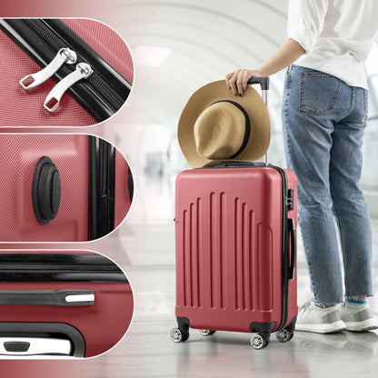 FCH Curved Vertical Stripe 4-in-1 Trolley Case - Retro Red New Era Fashion LLc