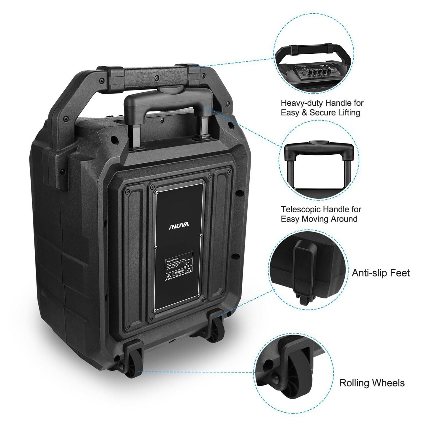 Portable Wireless Party Speaker with Disco Lighting New Era Fashion LLc