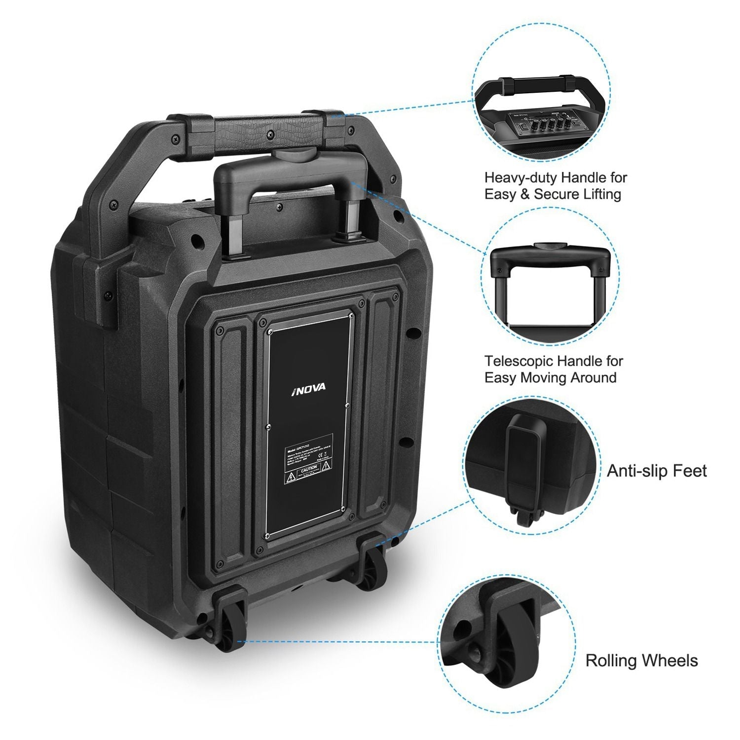 Portable Wireless Party Speaker with Disco Lighting New Era Fashion LLc