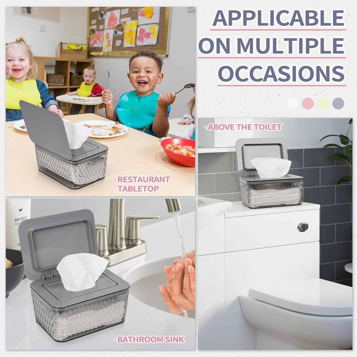 Wipes Dispenser, One-Handed Operation Wipe Holder for Baby & Adult, Seal-Designed Wipes Container for Bathroom Keep Diaper Wipes Fresh New Era Fashion LLc