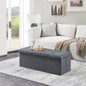 Folding Storage Ottoman Bench, Ottoman Foot Rest, End of Bed Bench, Storage Chest, for Living Room, Bedroom, Entryway, 43 Inches, Gray New Era Fashion LLc