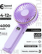 Portable Handheld Fan, Portable Fan Rechargeable, 4000mAh, 180° Adjustable, 6 Speed Wind, Display Electricity in Real Time, USB Rechargeable Foldable F an, Quiet Personal Fan as Power Bank New Era Fashion LLc