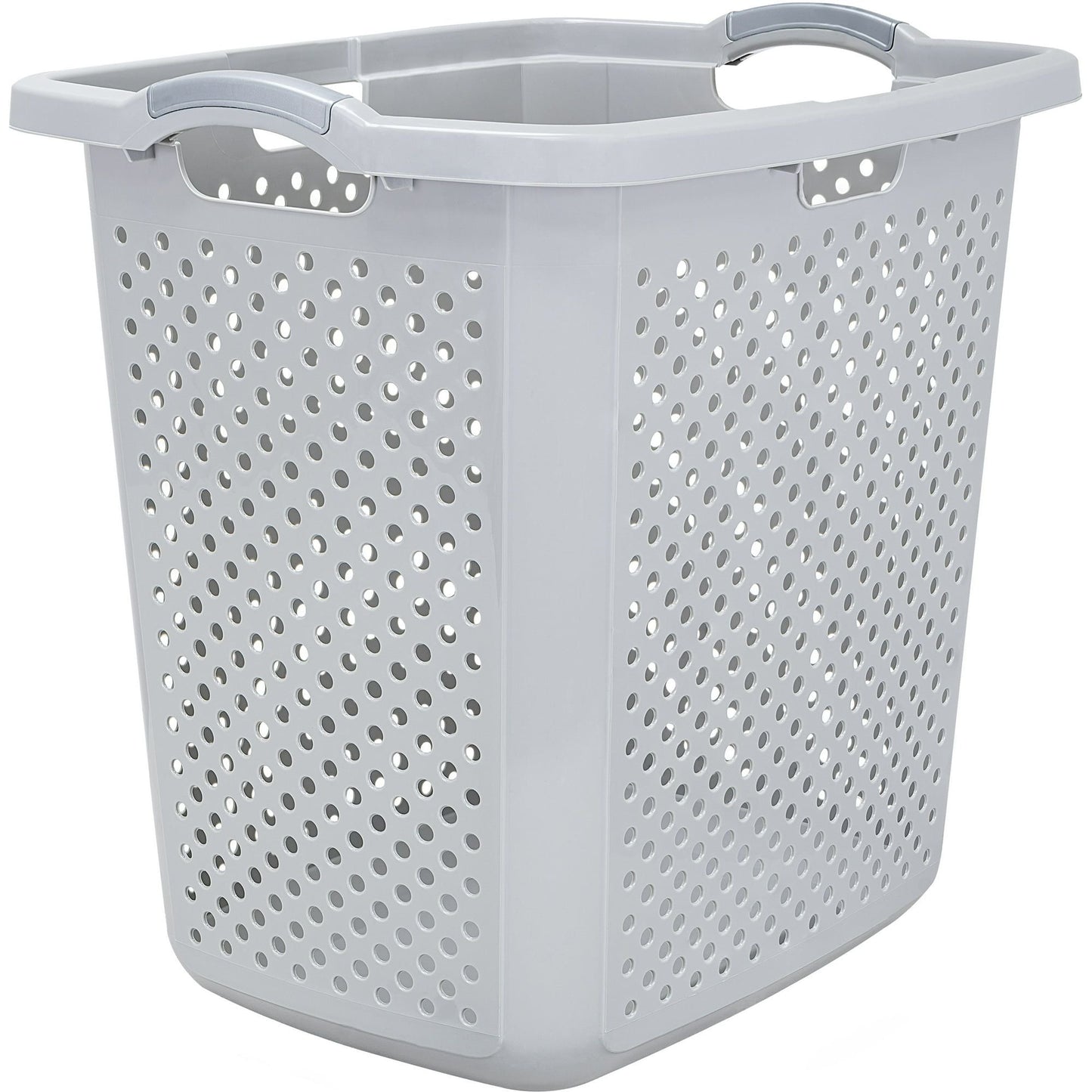 2.5 Bushel Extra Large Plastic Laundry Hamper, Soft Silver, Adult / Tween New Era Fashion LLc
