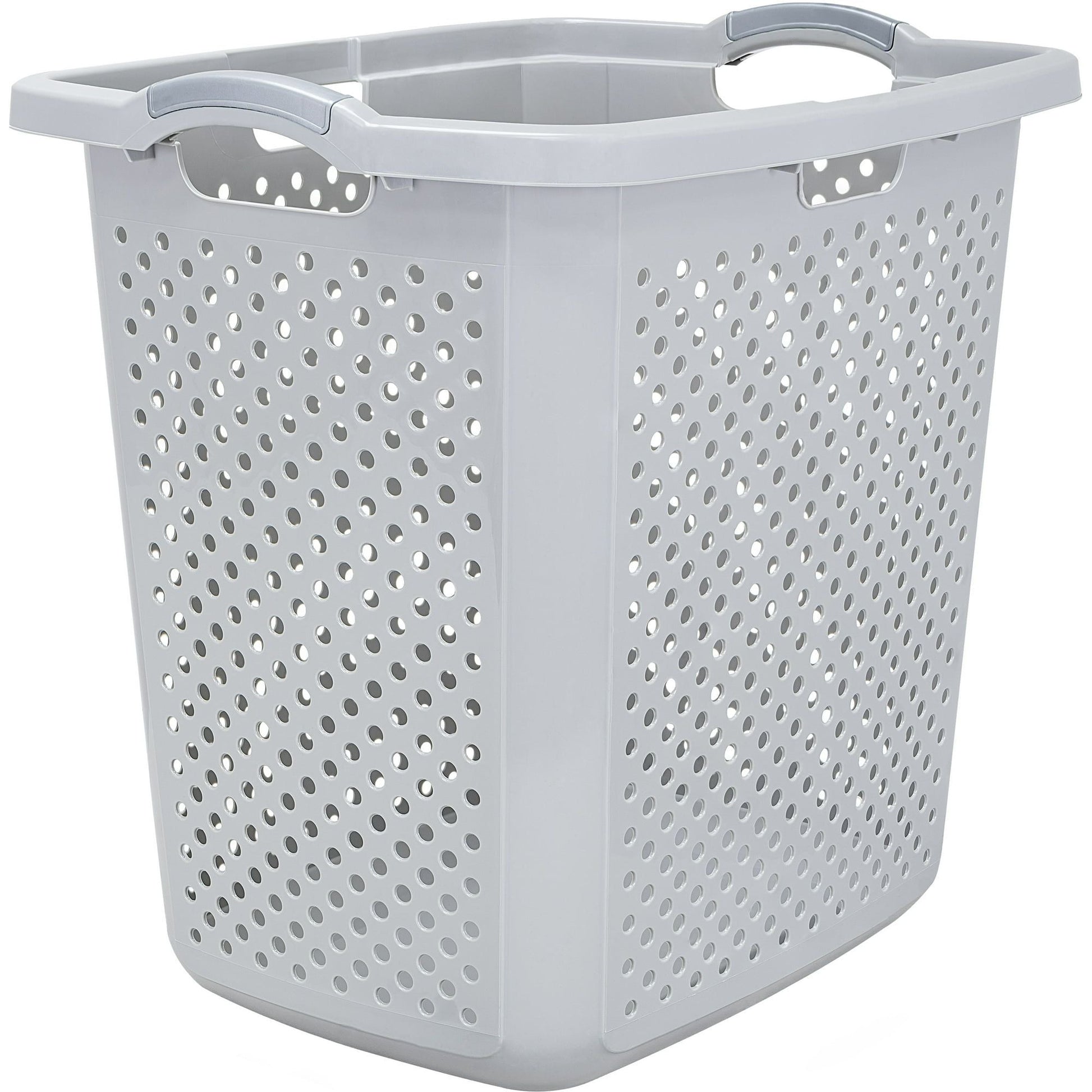 2.5 Bushel Extra Large Plastic Laundry Hamper, Soft Silver, Adult / Tween New Era Fashion LLc