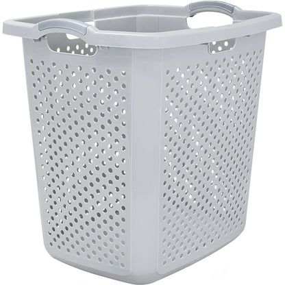2.5 Bushel Extra Large Plastic Laundry Hamper, Soft Silver, Adult / Tween New Era Fashion LLc