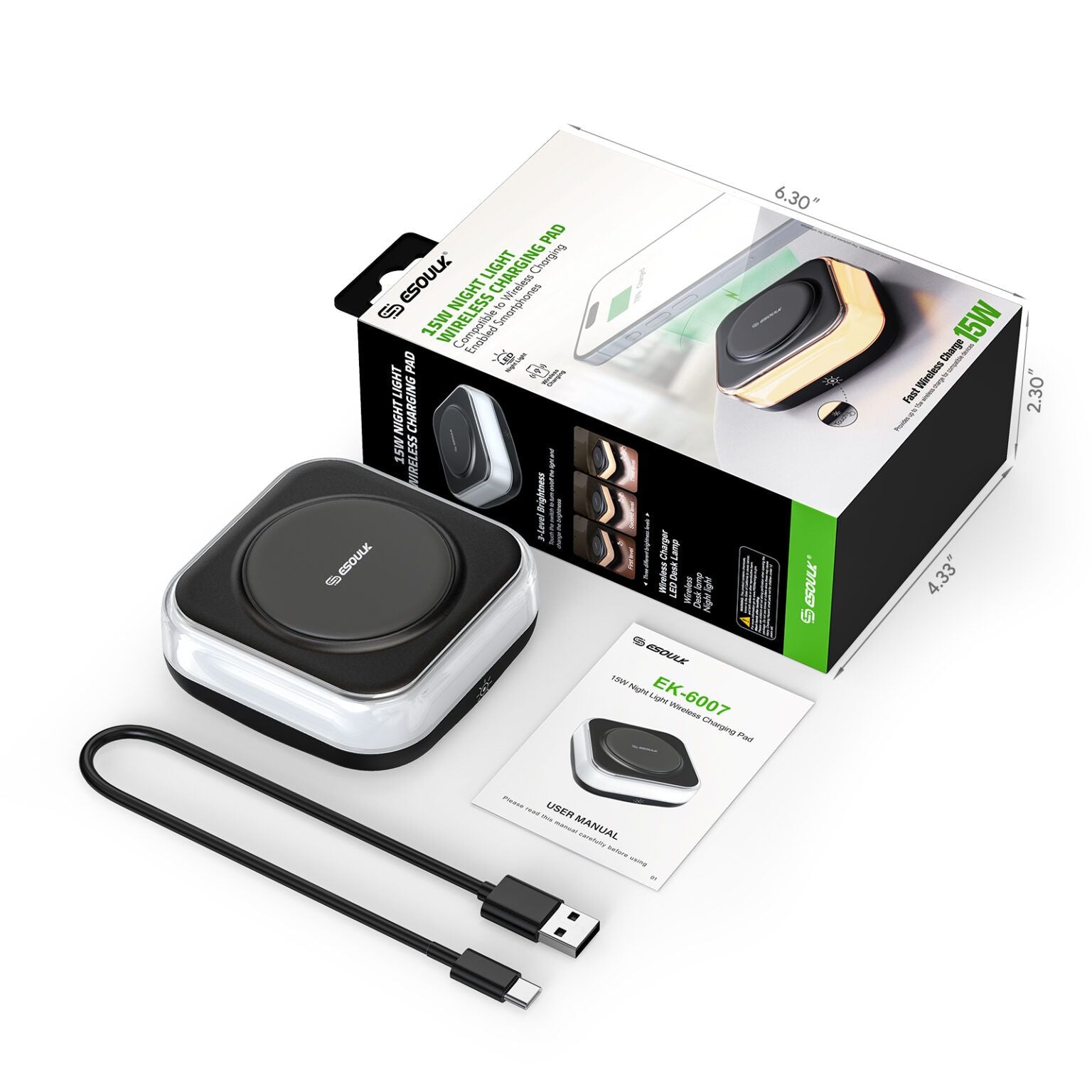 Light + Power + Sleep Wireless Charger New Era Fashion LLc