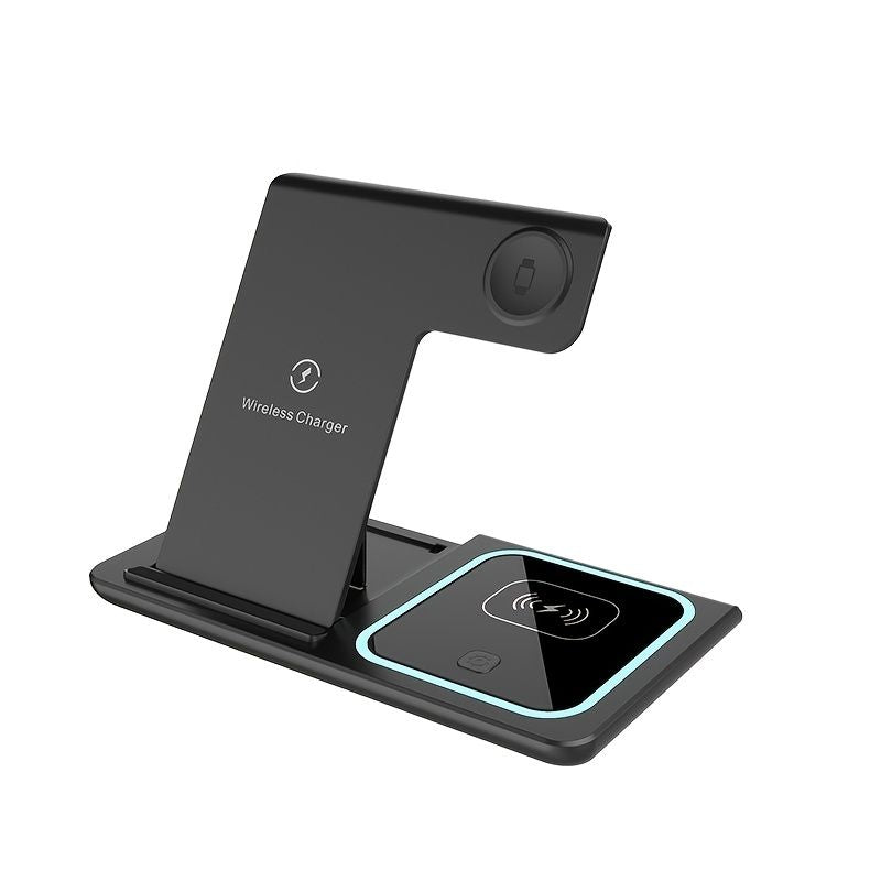 3 In 1 Fast Charging Station; Folding Wireless Charger Stand For IPhone 14; 13; 12; 11/Pro/Max/Mini/Plus; X; XR; XS/Max; SE; 8/Plus; Apple Watch 1-8; Airpods 3/2/Pro New Era Fashion LLc