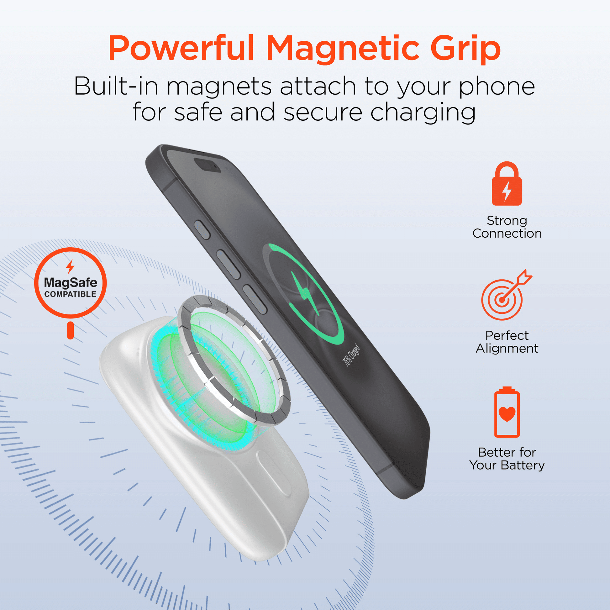 HyperGear Mag Grip Go 5000mAh Wireless Power Bank New Era Fashion LLc