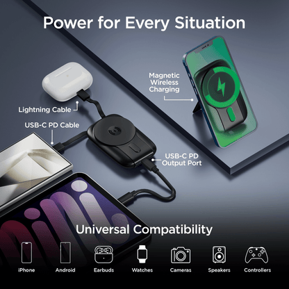 HyperGear Mag Grip Go 5000mAh Wireless Power Bank New Era Fashion LLc