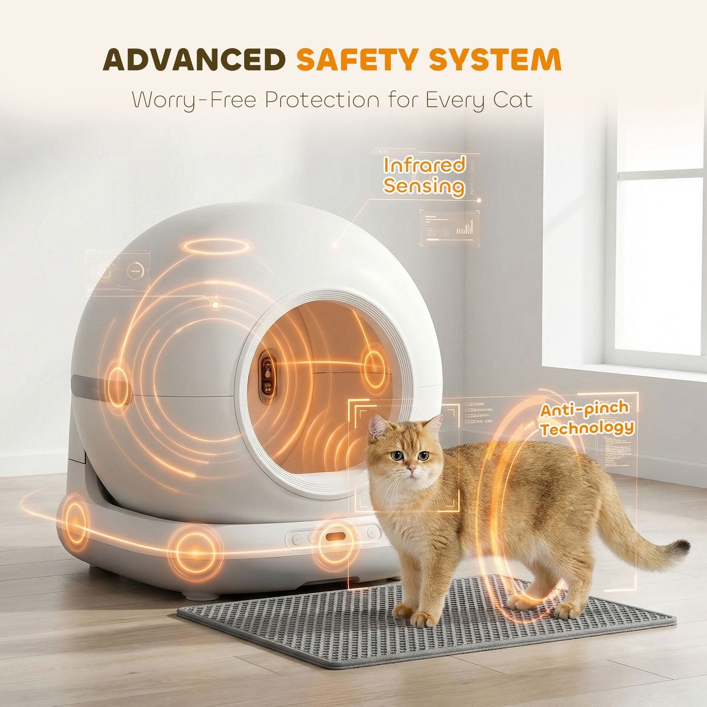72L Automatic Litter Box, Self Cleaning Litter Box, App Control, Odor & Noise Control, Safety Sensors, Deodorant Gel New Era Fashion LLc