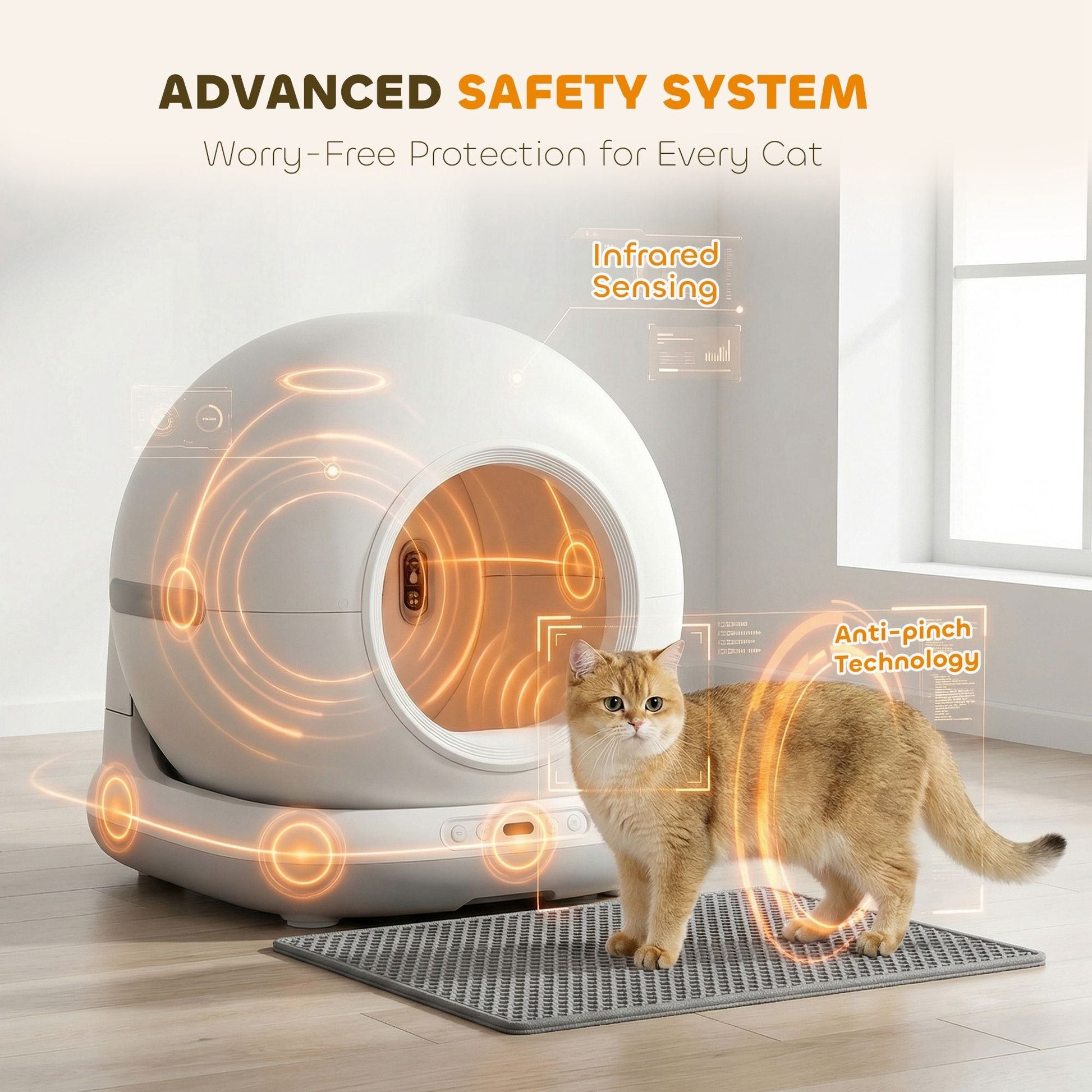72L Automatic Litter Box, Self Cleaning Litter Box, App Control, Odor & Noise Control, Safety Sensors, Deodorant Gel New Era Fashion LLc