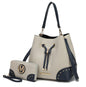 MKF Collection Candice Color Block Bucket Handbag with matching Wallet by Mia K New Era Fashion LLc