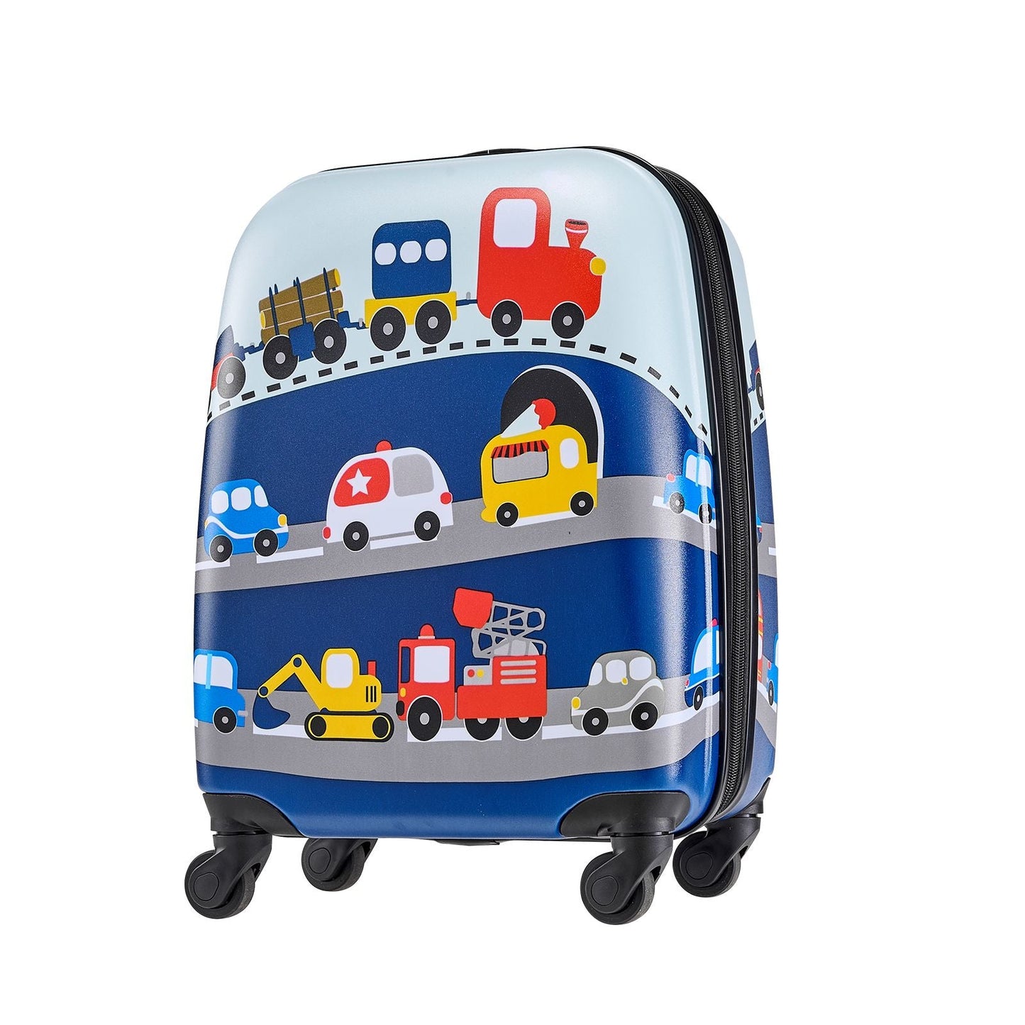 Kids Luggage Set, 5 Piece, 18 Inch Hardside Rolling Wheels Suitcase with Backpack & U-shape Pillow, Truck Kids Carry on Luggage Set, Holiday Birthday Gift for Girls Boys, Airline Approved New Era Fashion LLc