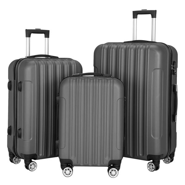 3-in-1 Multifunctional Large Capacity Traveling Storage Suitcase Luggage Set Dark Gray New Era Fashion LLc