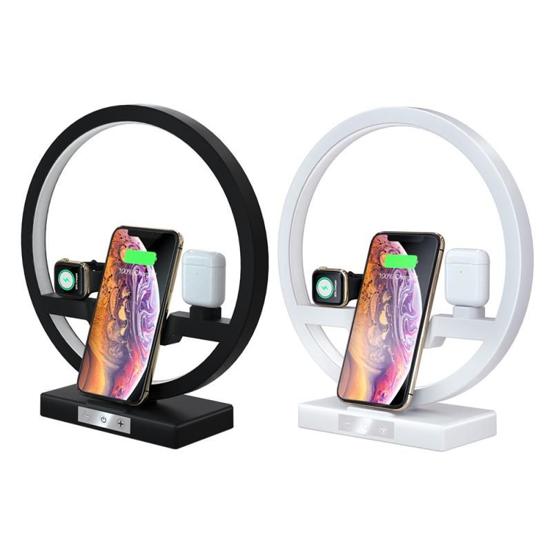 3 in 1 Wireless Charger Applicable For Mobile Phone Watch Headset Table Lamp Charging Bracket Hotselling New Era Fashion LLc