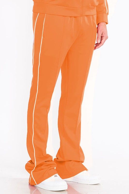 Men's Side Pipe Stacked Flare Trousers for Trendy Urban Style New Era Fashion LLc