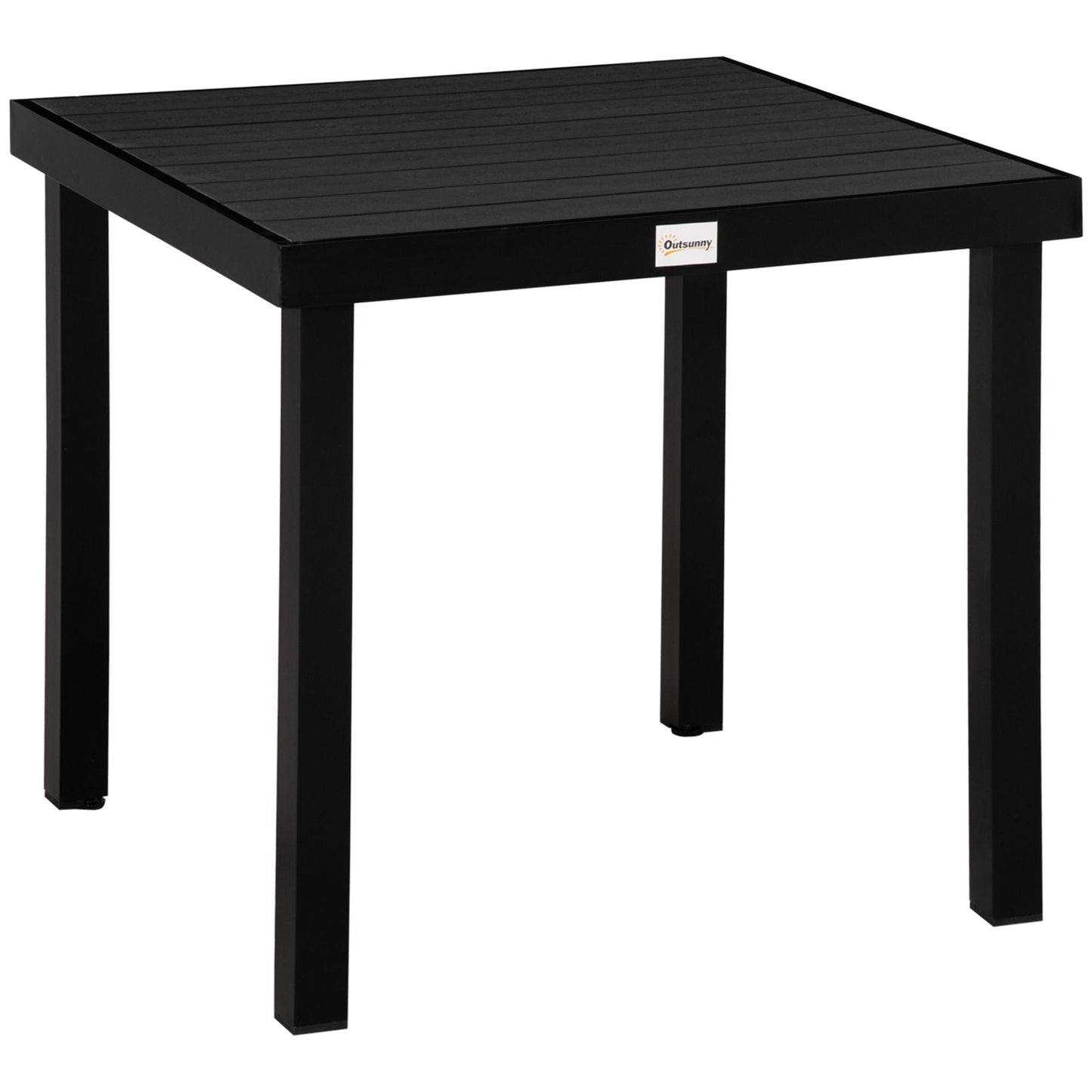 Patio Dining Table 4 Rectangular Aluminum Outdoor Garden Lawn Backyard Black New Era Fashion LLc