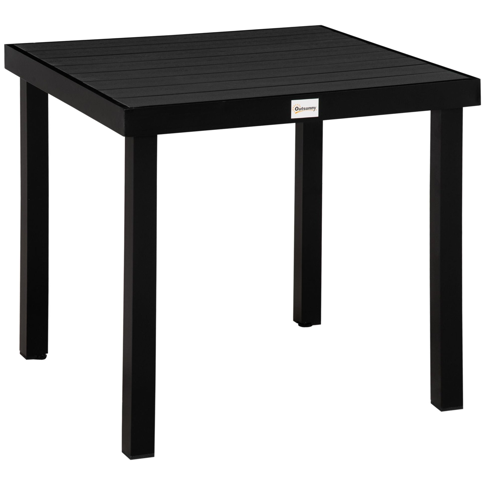 Patio Dining Table 4 Rectangular Aluminum Outdoor Garden Lawn Backyard Black New Era Fashion LLc