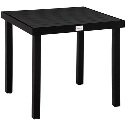 Patio Dining Table 4 Rectangular Aluminum Outdoor Garden Lawn Backyard Black New Era Fashion LLc