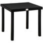 Patio Dining Table 4 Rectangular Aluminum Outdoor Garden Lawn Backyard Black New Era Fashion LLc
