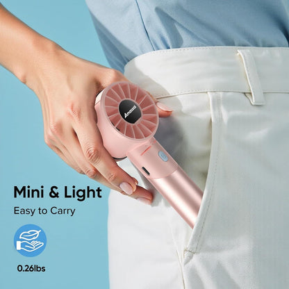 Portable Handheld Turbo Fan, Mothers Day Gifts for Mom Her Women Girl, Cool Metal Body, Rechargeable Battery Personal Fan, Mini Pocket Fans for Camping Outdoor Travel Cruise Makeup Essentials New Era Fashion LLc