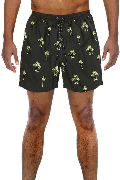 Palm Tree Print Swim Shorts New Era Fashion LLc