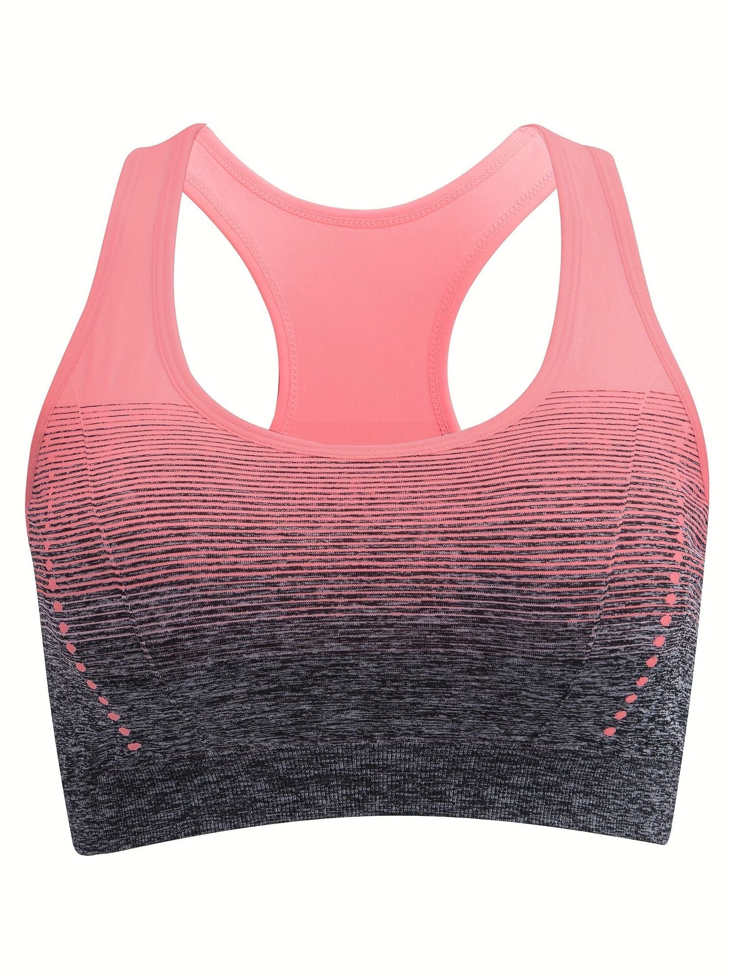 1pc/2pcs/3pcsMedium Support Two Tone Racer Back Sports Bra, Fitness Workout Running Yoga Bra New Era Fashion LLc