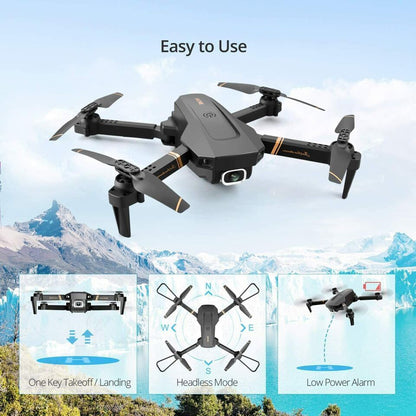 4DRC V4 Drone with 1080P HD Camera for Adults and Kids, Foldable Quadcopter with Wide Angle FPV Live Video, Trajectory Flight, App Control,Optical Flow, Altitude Hold and 2 Modular Batteries New Era Fashion LLc