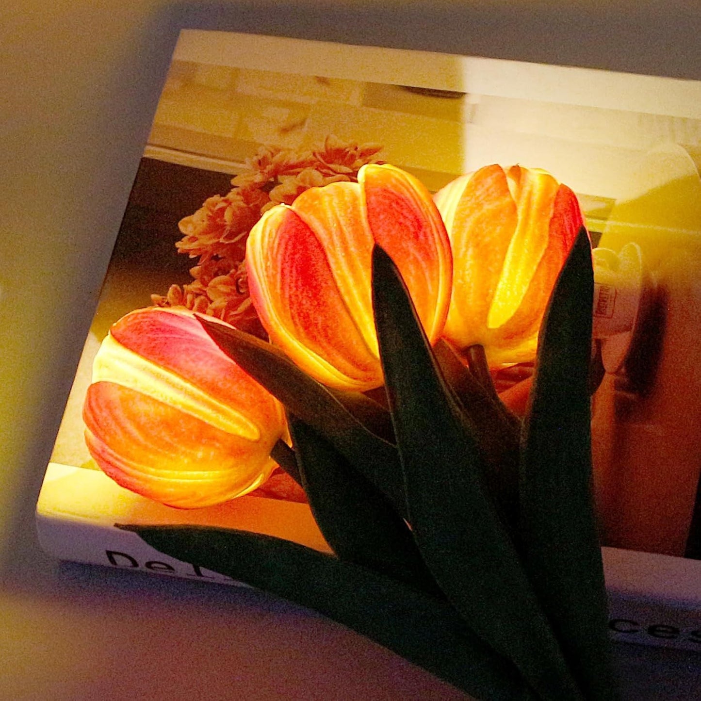 Tulip Lamp - LED Replica Tulip Table Lamp with Flower Vase for Desktop Decoration. Suitable for home, living room, desktop decoration, holiday gifts, atmosphere decoration lamps. Powered by USB New Era Fashion LLc