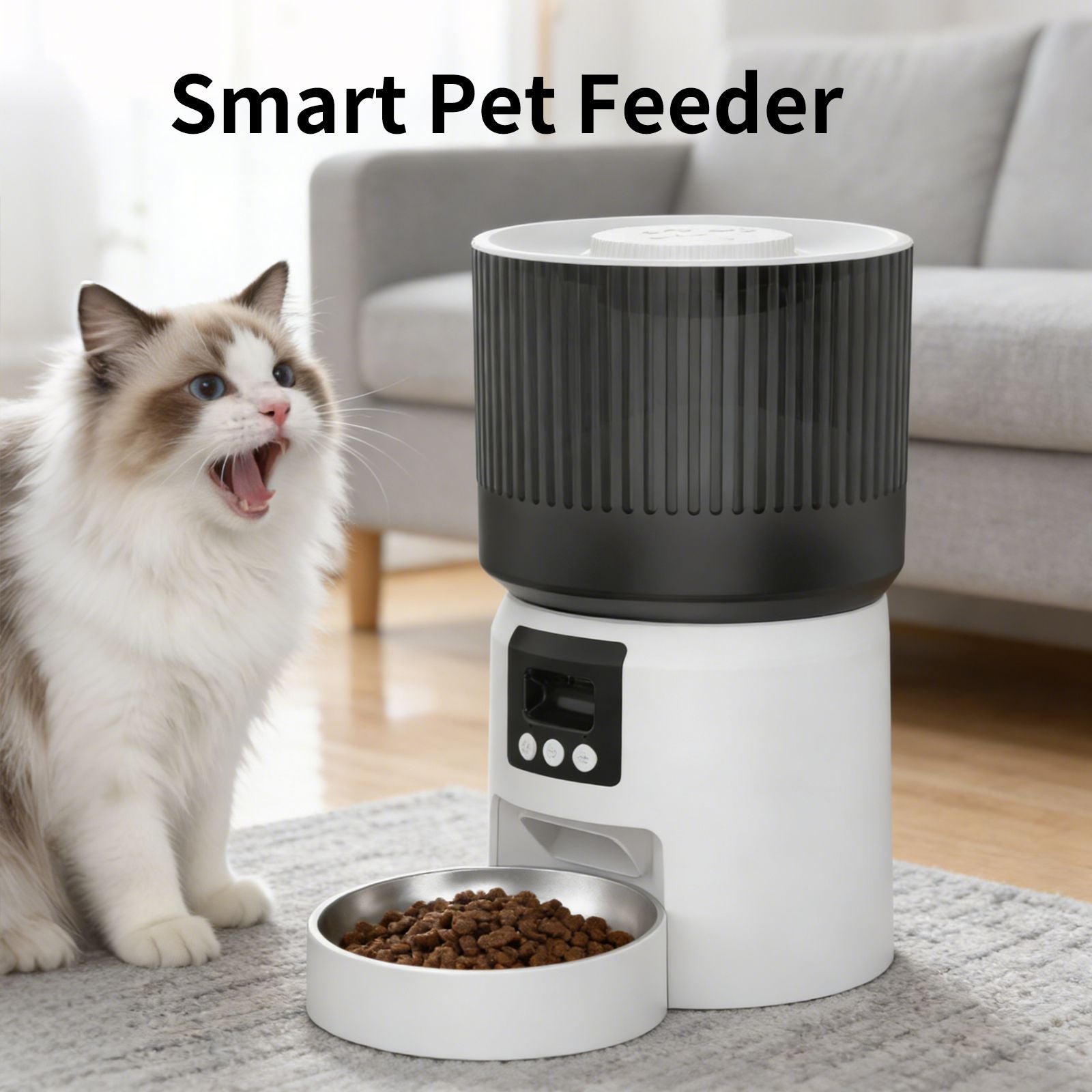 Intelligent fully automatic pet feeder, timed and quantified feeding, remote control is more worry free New Era Fashion LLc