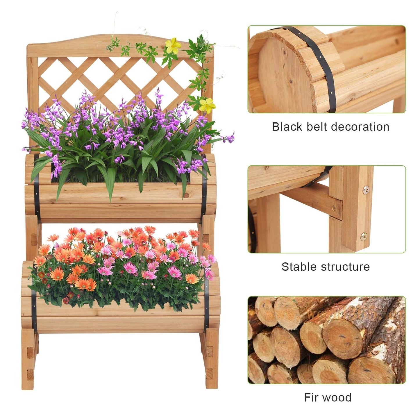 PPL Outdoor Planter Raised Garden Bed - Planter Boxes Outdoor, Herb Garden Planter Outdoor, Planters for Outdoor Plants New Era Fashion LLc