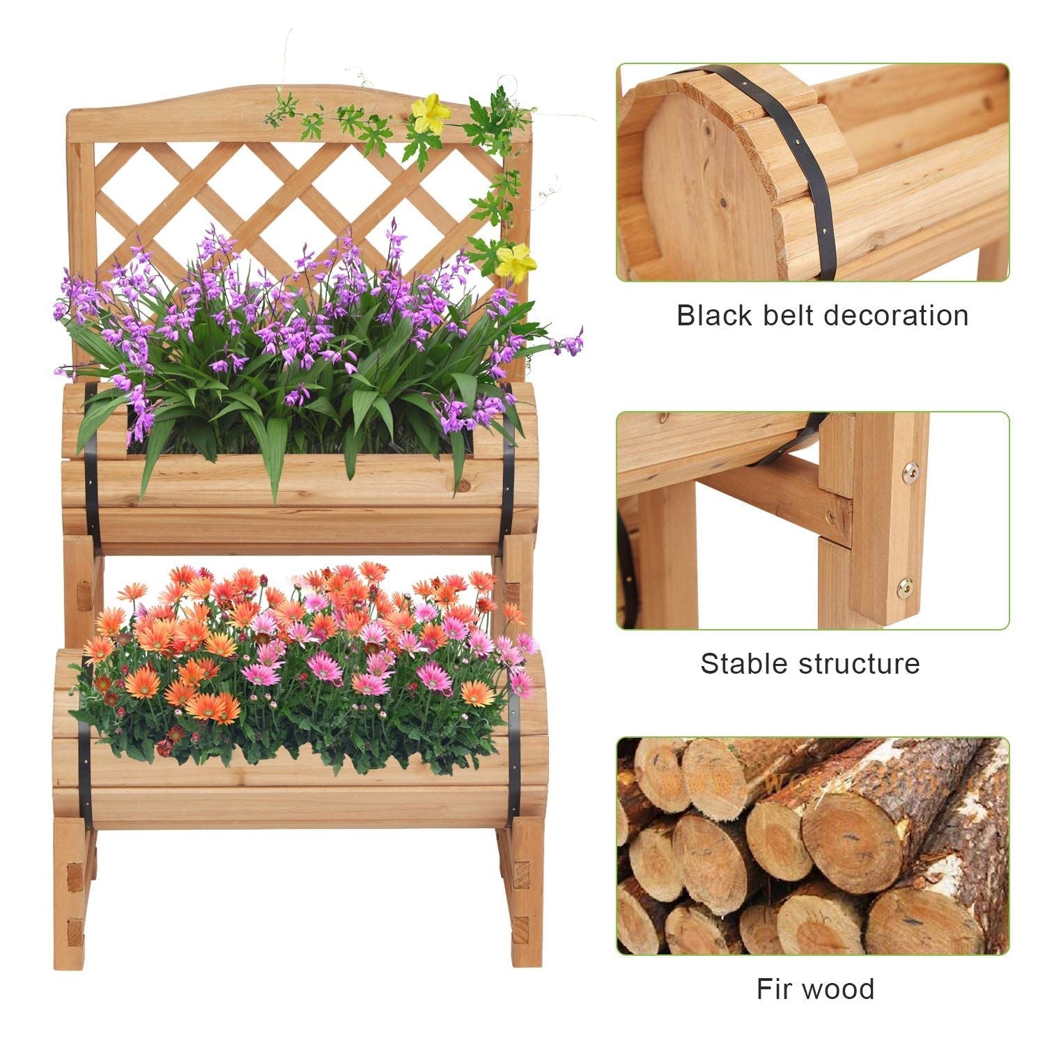 PPL Outdoor Planter Raised Garden Bed - Planter Boxes Outdoor, Herb Garden Planter Outdoor, Planters for Outdoor Plants New Era Fashion LLc