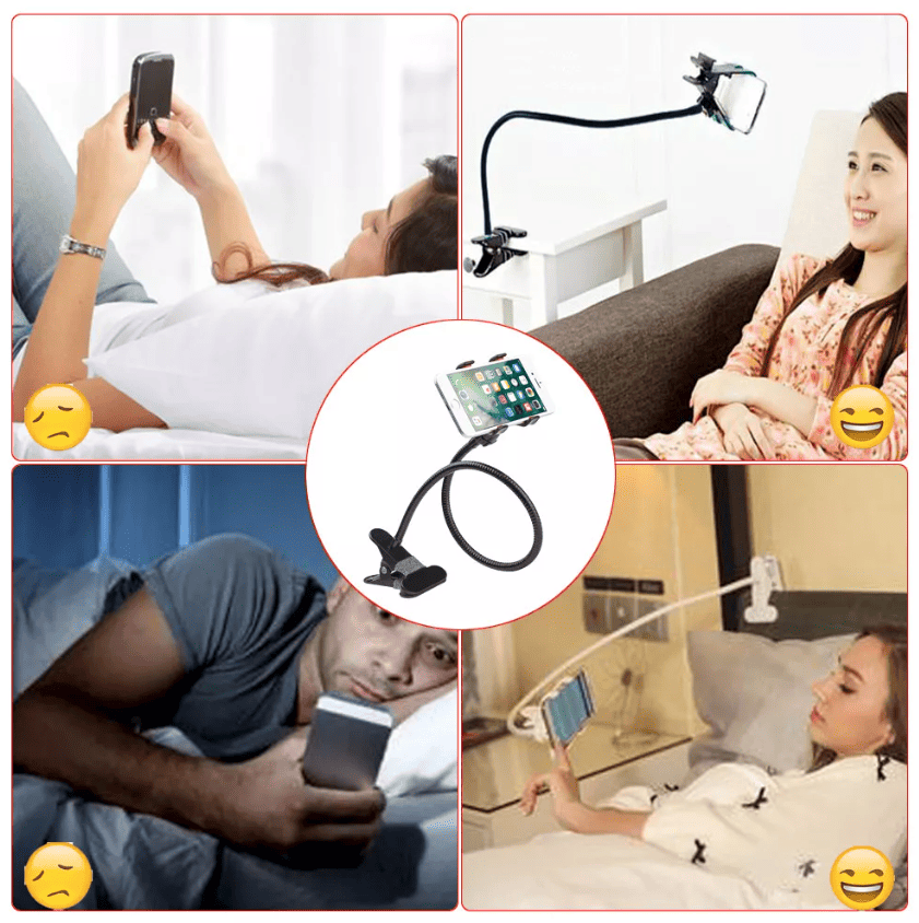 Universal Lazy Mobile Phone Gooseneck Stand Holder Flexible Bed Desk Table Clip New Era Fashion LLc